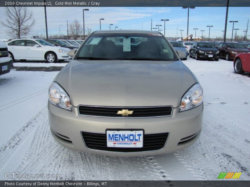 Gold Mist Metallic / Gray 2009 Chevrolet Impala LS