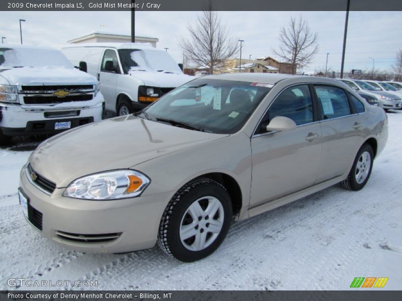 Gold Mist Metallic / Gray 2009 Chevrolet Impala LS