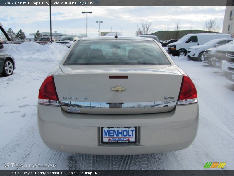 Gold Mist Metallic / Gray 2009 Chevrolet Impala LS