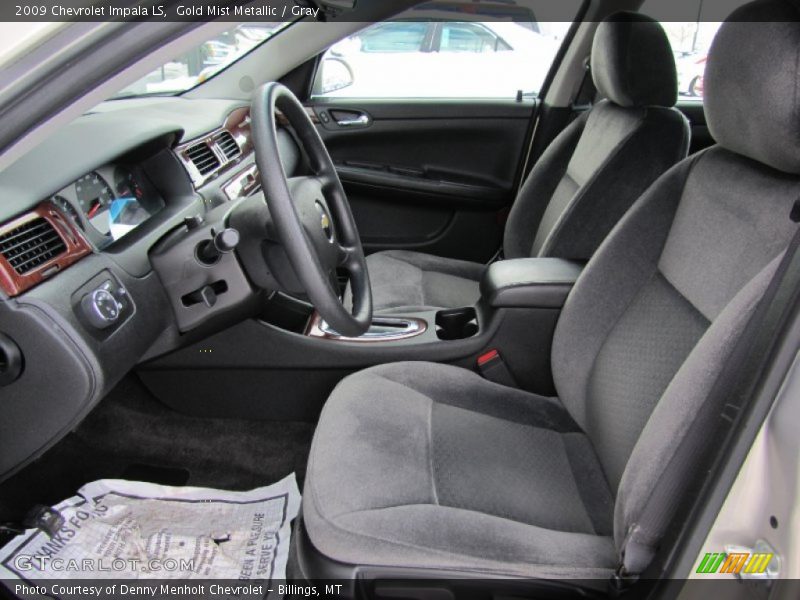 Gold Mist Metallic / Gray 2009 Chevrolet Impala LS