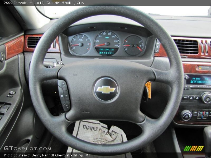 Gold Mist Metallic / Gray 2009 Chevrolet Impala LS