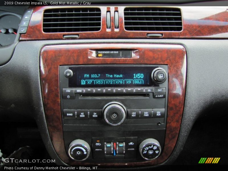 Gold Mist Metallic / Gray 2009 Chevrolet Impala LS