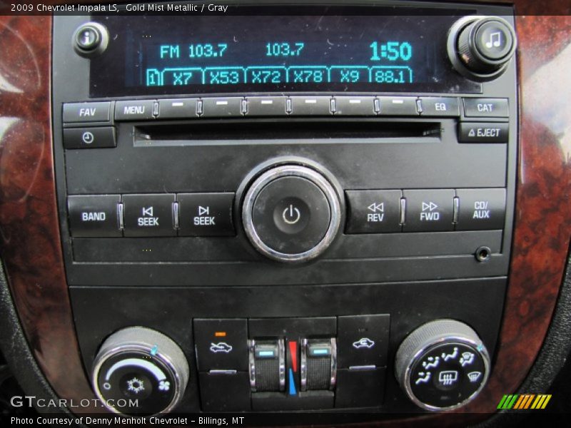 Gold Mist Metallic / Gray 2009 Chevrolet Impala LS
