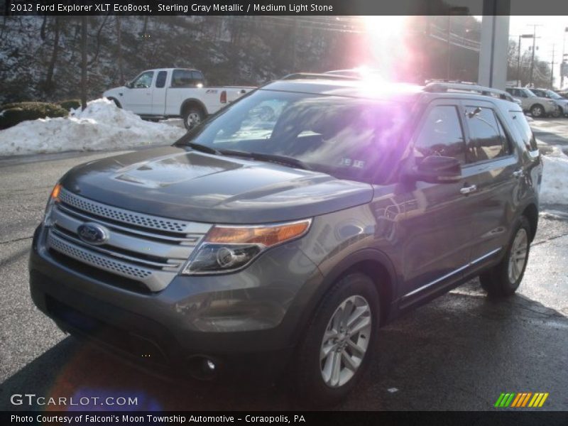 Sterling Gray Metallic / Medium Light Stone 2012 Ford Explorer XLT EcoBoost