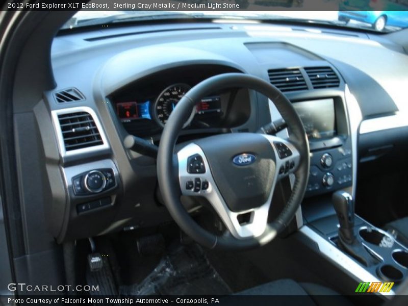 Sterling Gray Metallic / Medium Light Stone 2012 Ford Explorer XLT EcoBoost