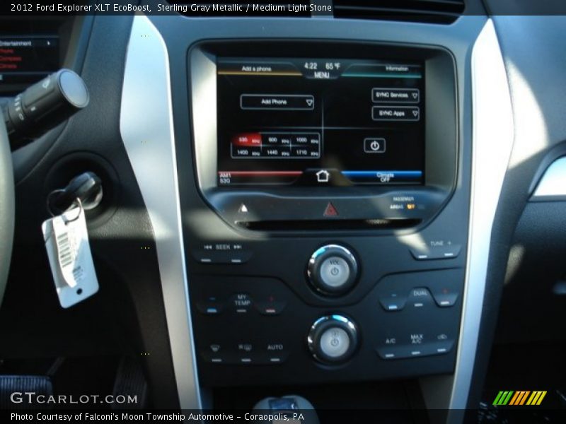 Sterling Gray Metallic / Medium Light Stone 2012 Ford Explorer XLT EcoBoost