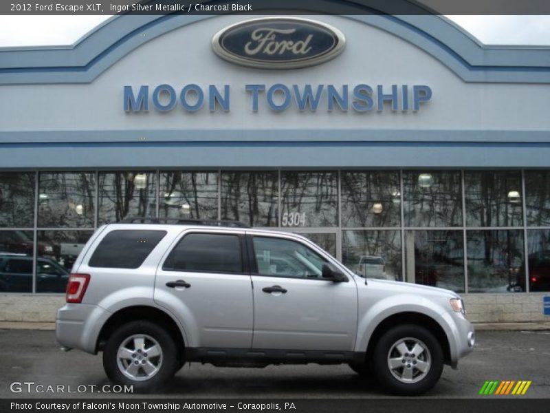 Ingot Silver Metallic / Charcoal Black 2012 Ford Escape XLT