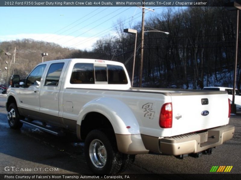 White Platinum Metallic Tri-Coat / Chaparral Leather 2012 Ford F350 Super Duty King Ranch Crew Cab 4x4 Dually