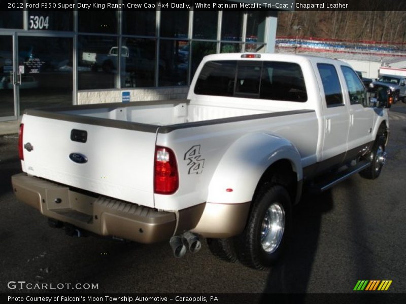 White Platinum Metallic Tri-Coat / Chaparral Leather 2012 Ford F350 Super Duty King Ranch Crew Cab 4x4 Dually