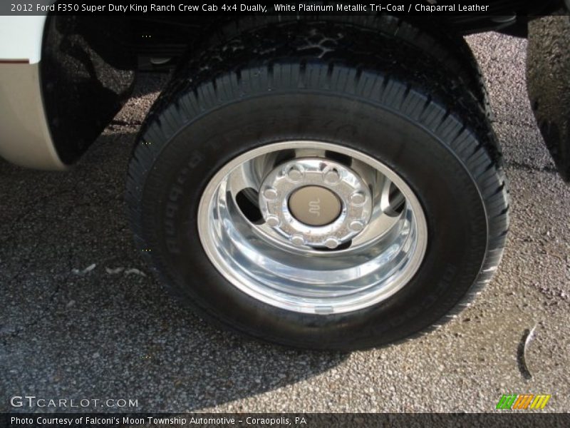 White Platinum Metallic Tri-Coat / Chaparral Leather 2012 Ford F350 Super Duty King Ranch Crew Cab 4x4 Dually