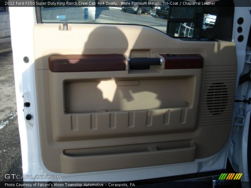 White Platinum Metallic Tri-Coat / Chaparral Leather 2012 Ford F350 Super Duty King Ranch Crew Cab 4x4 Dually