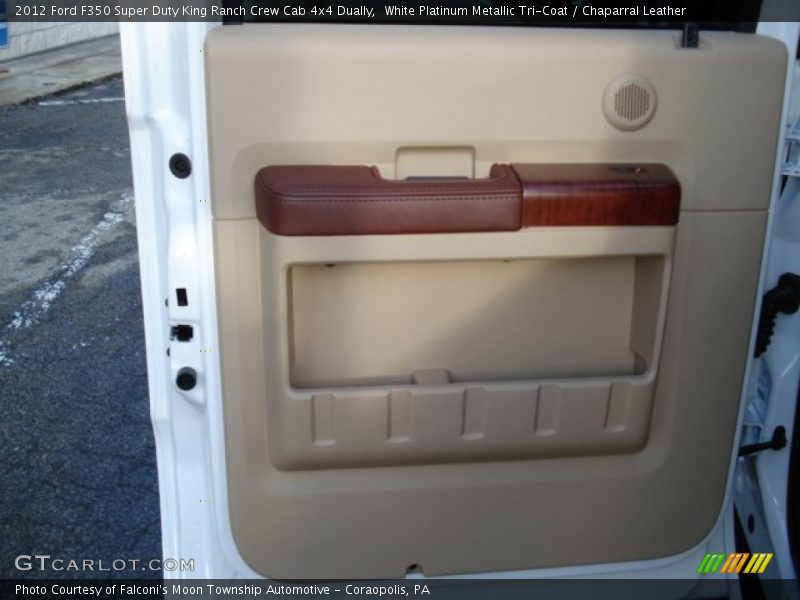 White Platinum Metallic Tri-Coat / Chaparral Leather 2012 Ford F350 Super Duty King Ranch Crew Cab 4x4 Dually
