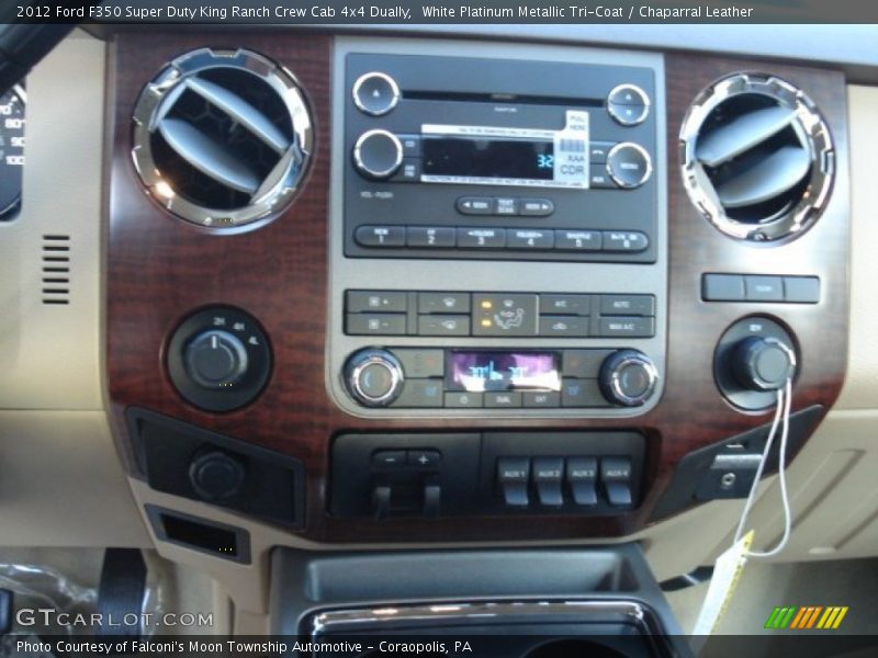 White Platinum Metallic Tri-Coat / Chaparral Leather 2012 Ford F350 Super Duty King Ranch Crew Cab 4x4 Dually