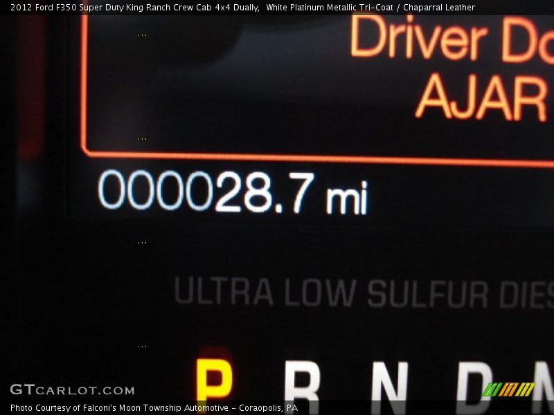 White Platinum Metallic Tri-Coat / Chaparral Leather 2012 Ford F350 Super Duty King Ranch Crew Cab 4x4 Dually