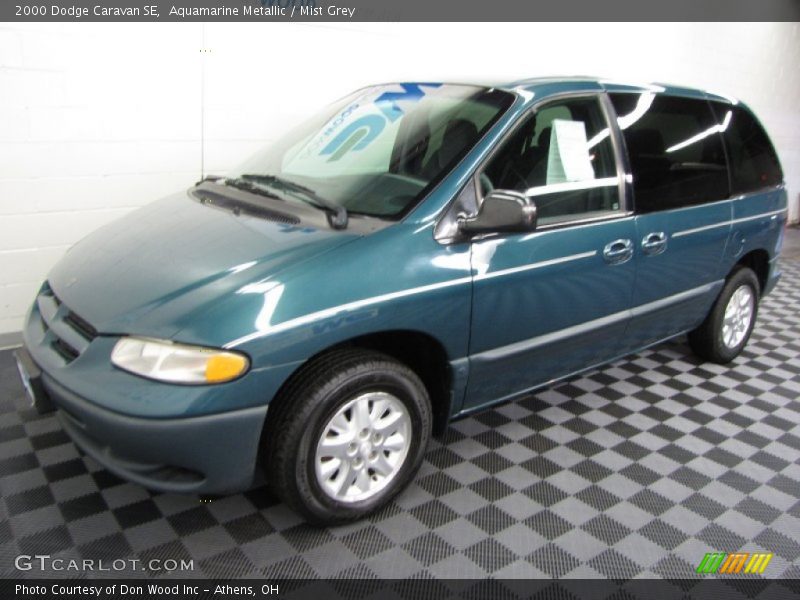 Aquamarine Metallic / Mist Grey 2000 Dodge Caravan SE