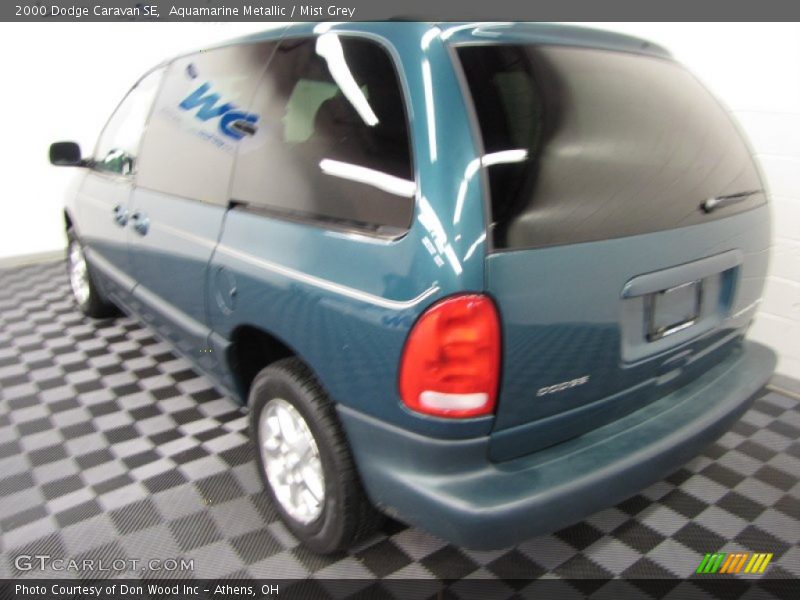 Aquamarine Metallic / Mist Grey 2000 Dodge Caravan SE
