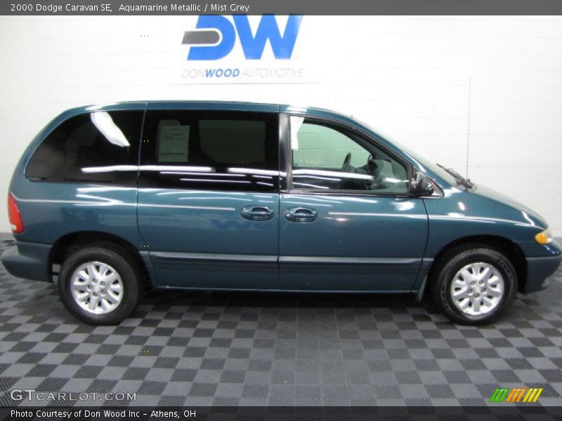 Aquamarine Metallic / Mist Grey 2000 Dodge Caravan SE