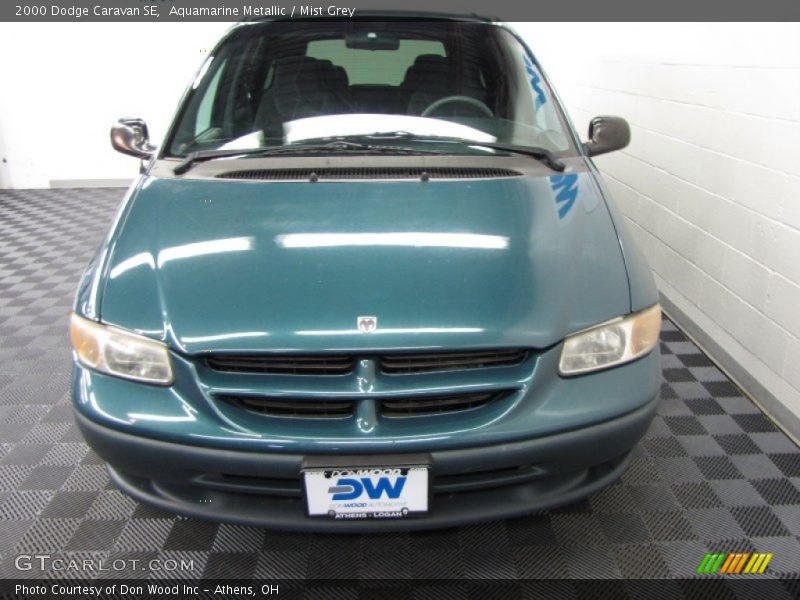 Aquamarine Metallic / Mist Grey 2000 Dodge Caravan SE