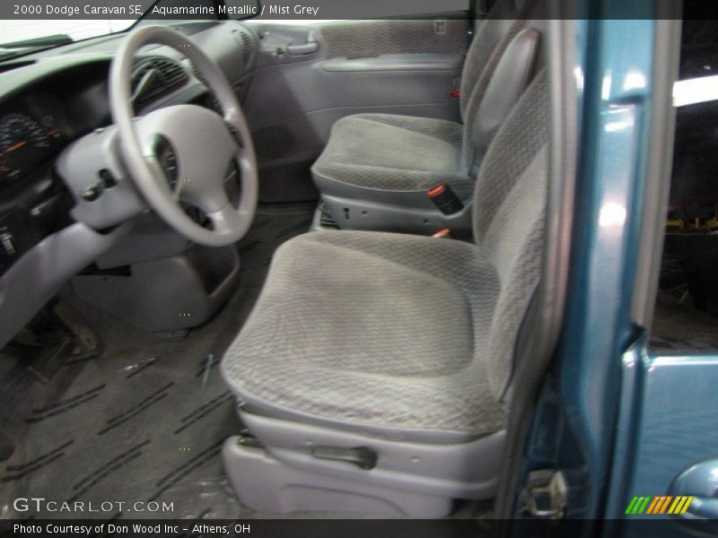 Aquamarine Metallic / Mist Grey 2000 Dodge Caravan SE