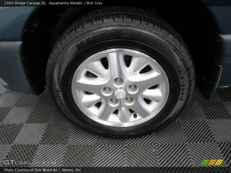 Aquamarine Metallic / Mist Grey 2000 Dodge Caravan SE