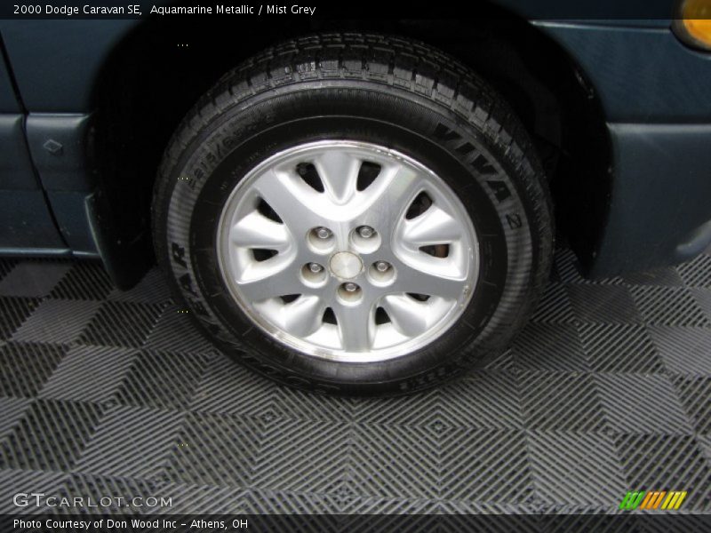 Aquamarine Metallic / Mist Grey 2000 Dodge Caravan SE