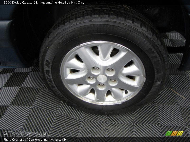 Aquamarine Metallic / Mist Grey 2000 Dodge Caravan SE