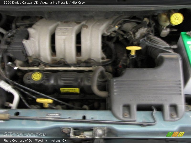 Aquamarine Metallic / Mist Grey 2000 Dodge Caravan SE