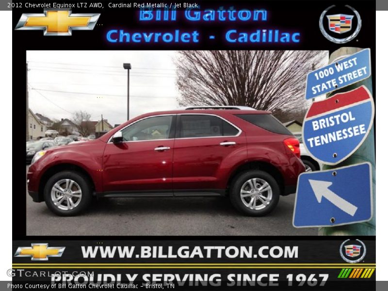 Cardinal Red Metallic / Jet Black 2012 Chevrolet Equinox LTZ AWD