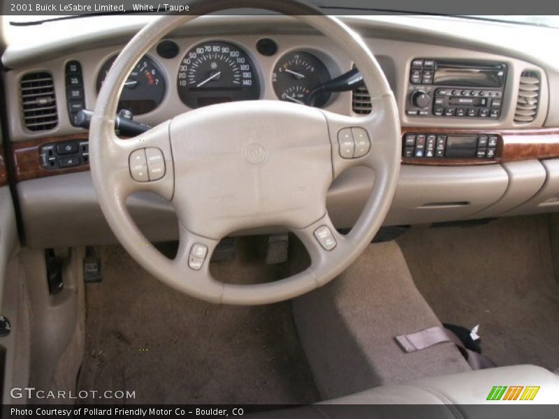 White / Taupe 2001 Buick LeSabre Limited