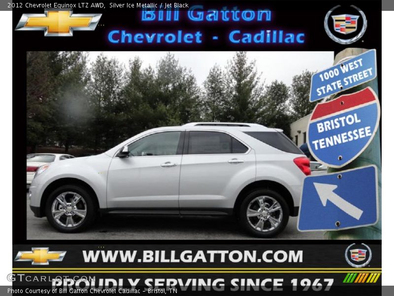 Silver Ice Metallic / Jet Black 2012 Chevrolet Equinox LTZ AWD