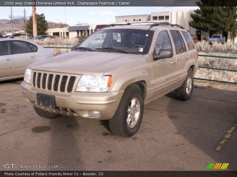 Champagne Pearlcoat / Camel 2000 Jeep Grand Cherokee Limited 4x4