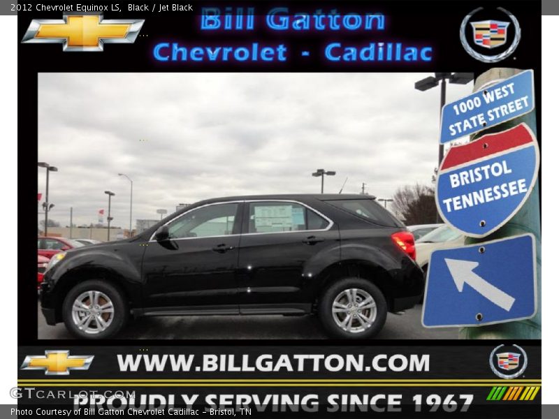 Black / Jet Black 2012 Chevrolet Equinox LS