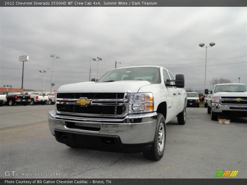Summit White / Dark Titanium 2012 Chevrolet Silverado 3500HD WT Crew Cab 4x4