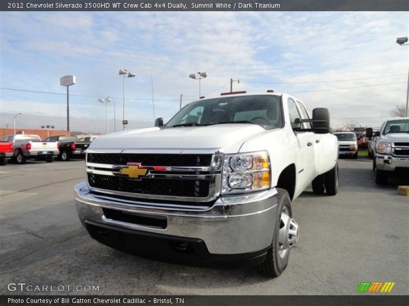 Summit White / Dark Titanium 2012 Chevrolet Silverado 3500HD WT Crew Cab 4x4 Dually