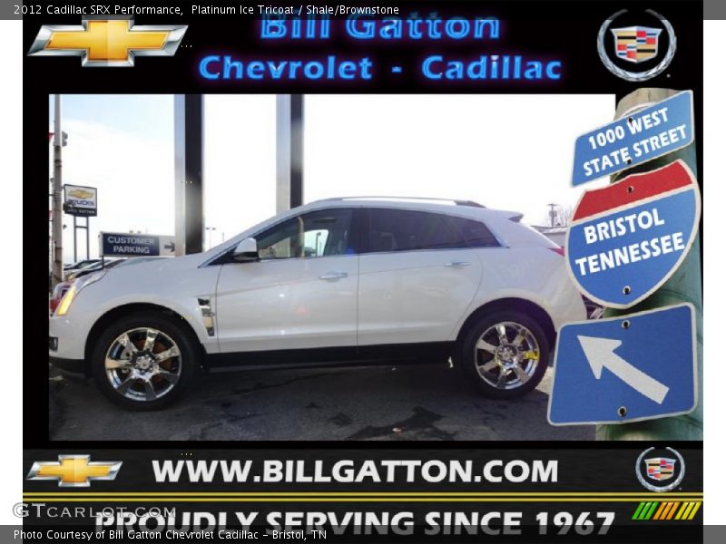 Platinum Ice Tricoat / Shale/Brownstone 2012 Cadillac SRX Performance