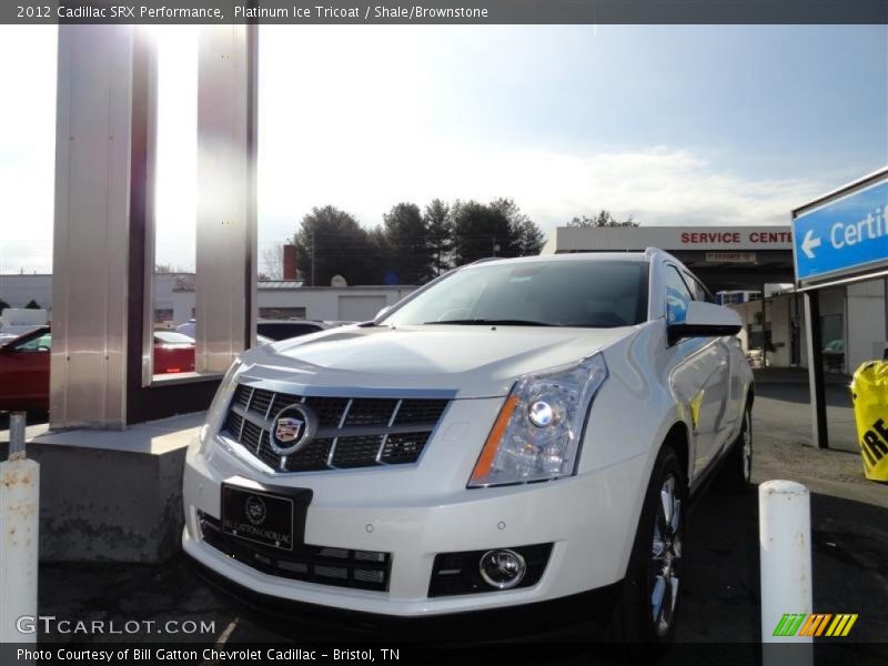 Platinum Ice Tricoat / Shale/Brownstone 2012 Cadillac SRX Performance