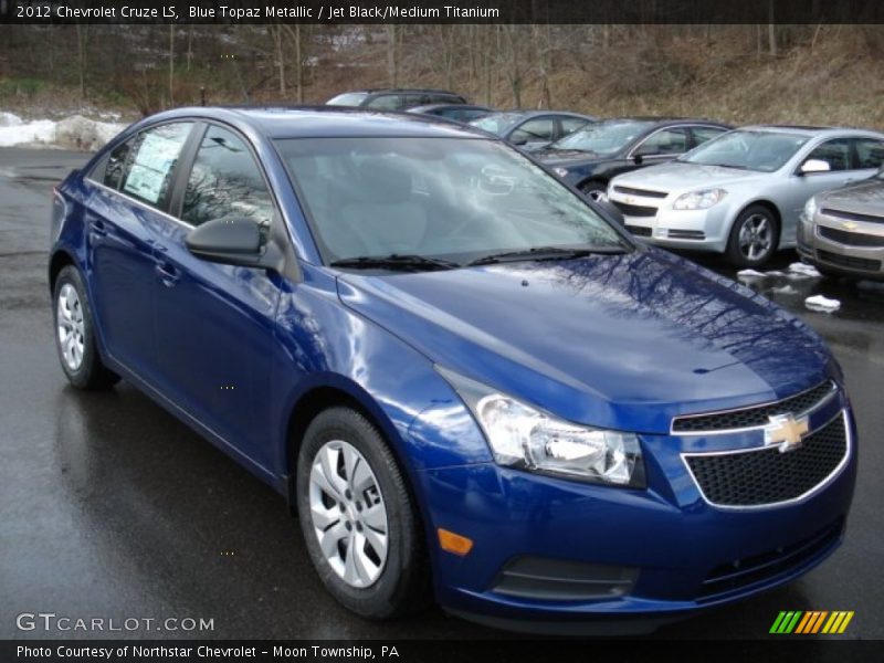 Blue Topaz Metallic / Jet Black/Medium Titanium 2012 Chevrolet Cruze LS
