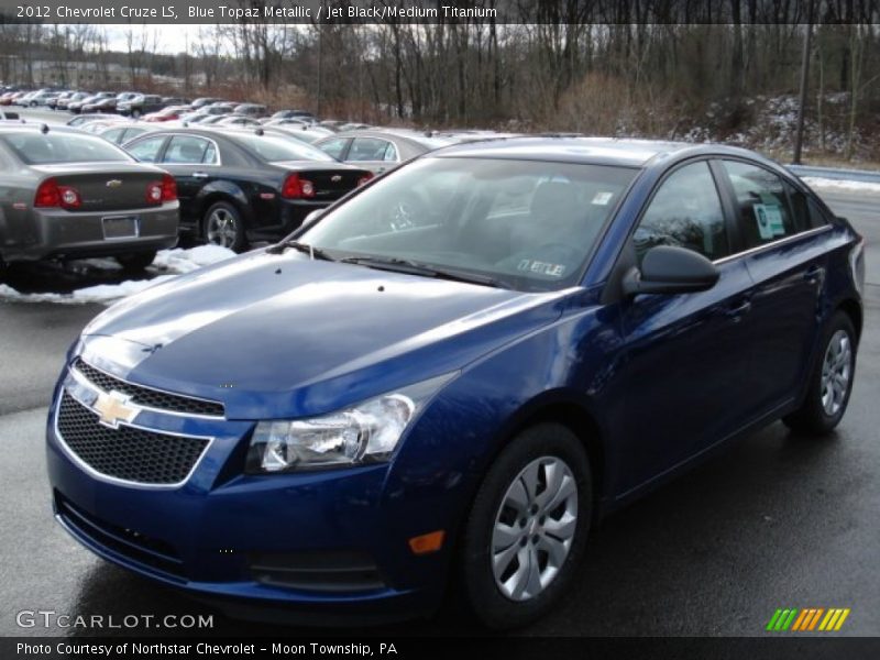 Blue Topaz Metallic / Jet Black/Medium Titanium 2012 Chevrolet Cruze LS