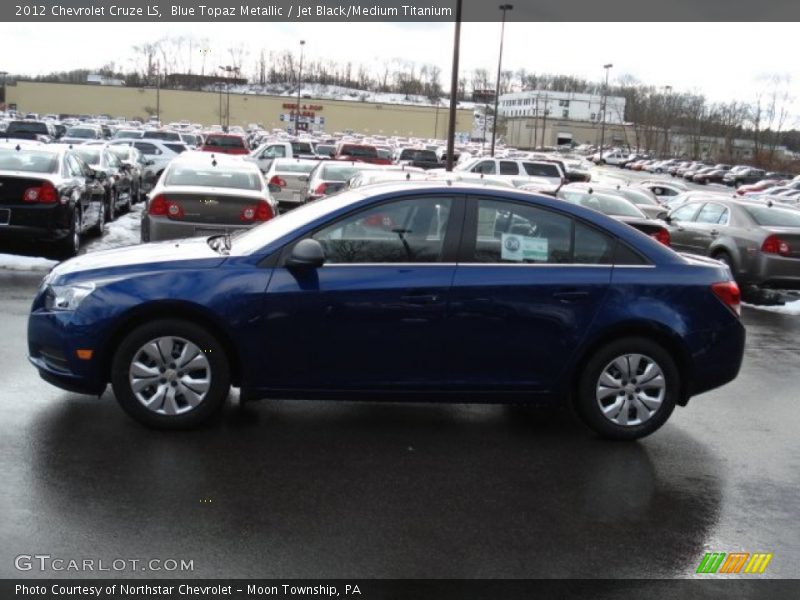 Blue Topaz Metallic / Jet Black/Medium Titanium 2012 Chevrolet Cruze LS