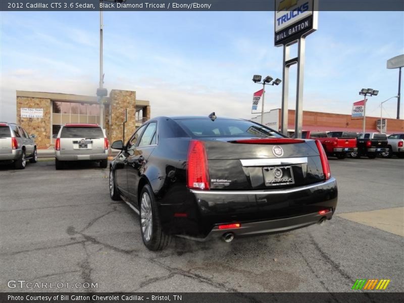 Black Diamond Tricoat / Ebony/Ebony 2012 Cadillac CTS 3.6 Sedan