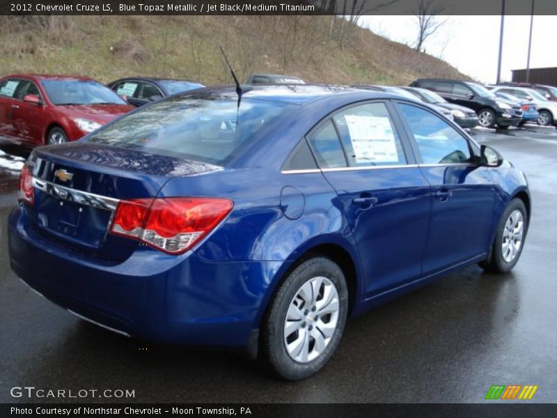 Blue Topaz Metallic / Jet Black/Medium Titanium 2012 Chevrolet Cruze LS