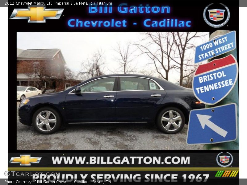 Imperial Blue Metallic / Titanium 2012 Chevrolet Malibu LT