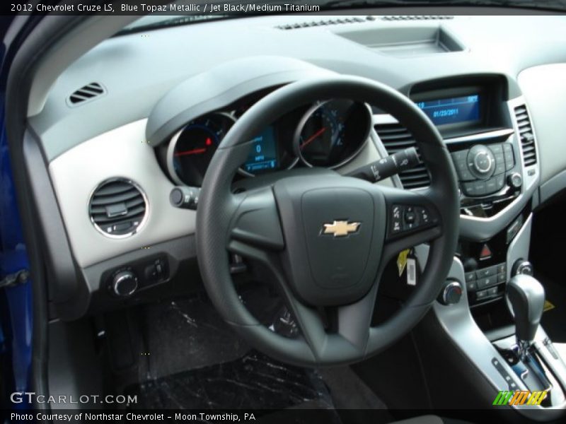 Blue Topaz Metallic / Jet Black/Medium Titanium 2012 Chevrolet Cruze LS