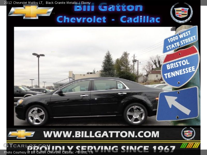 Black Granite Metallic / Ebony 2012 Chevrolet Malibu LT