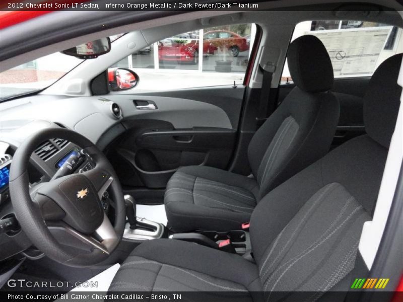 Inferno Orange Metallic / Dark Pewter/Dark Titanium 2012 Chevrolet Sonic LT Sedan