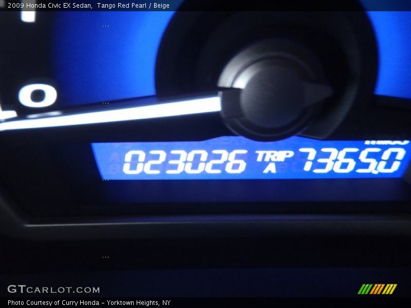 Tango Red Pearl / Beige 2009 Honda Civic EX Sedan
