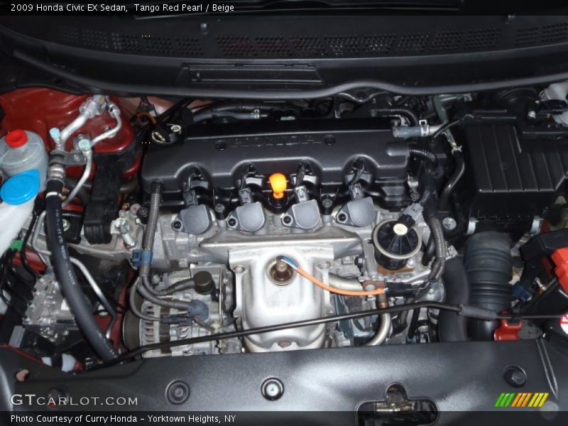 Tango Red Pearl / Beige 2009 Honda Civic EX Sedan