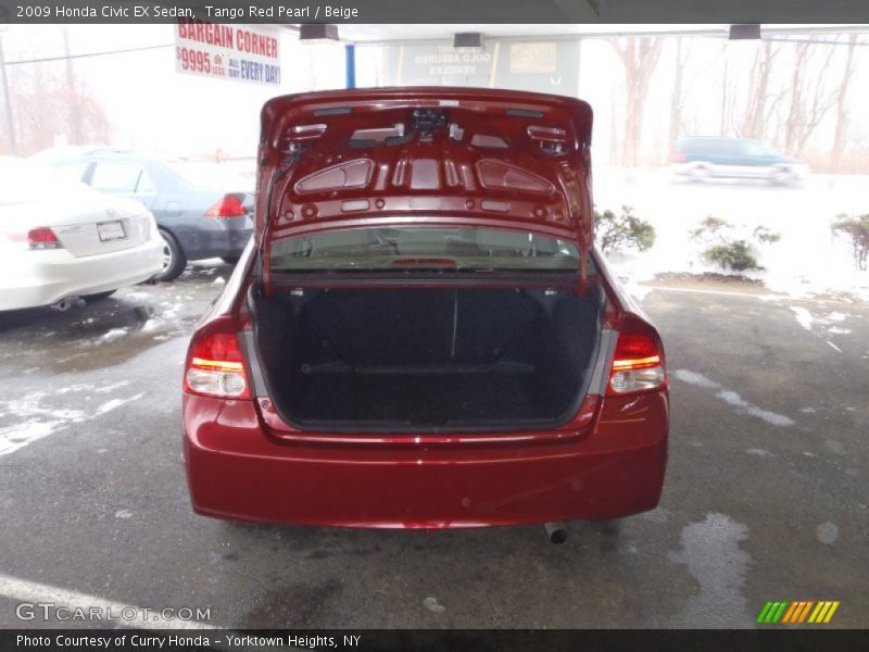 Tango Red Pearl / Beige 2009 Honda Civic EX Sedan