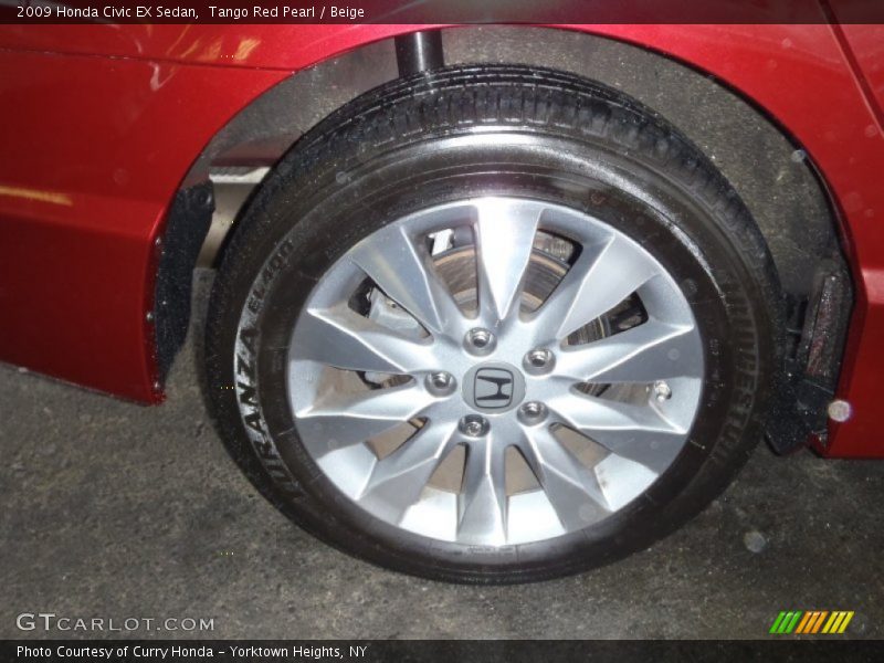 Tango Red Pearl / Beige 2009 Honda Civic EX Sedan