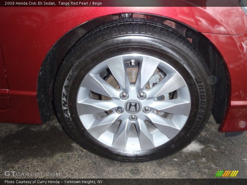Tango Red Pearl / Beige 2009 Honda Civic EX Sedan